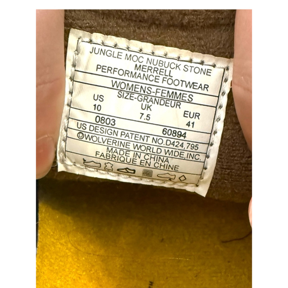 Merrell Jungle Moc Nubuck Slip-On Shoes Tan Size 10 - Picture 3 of 6